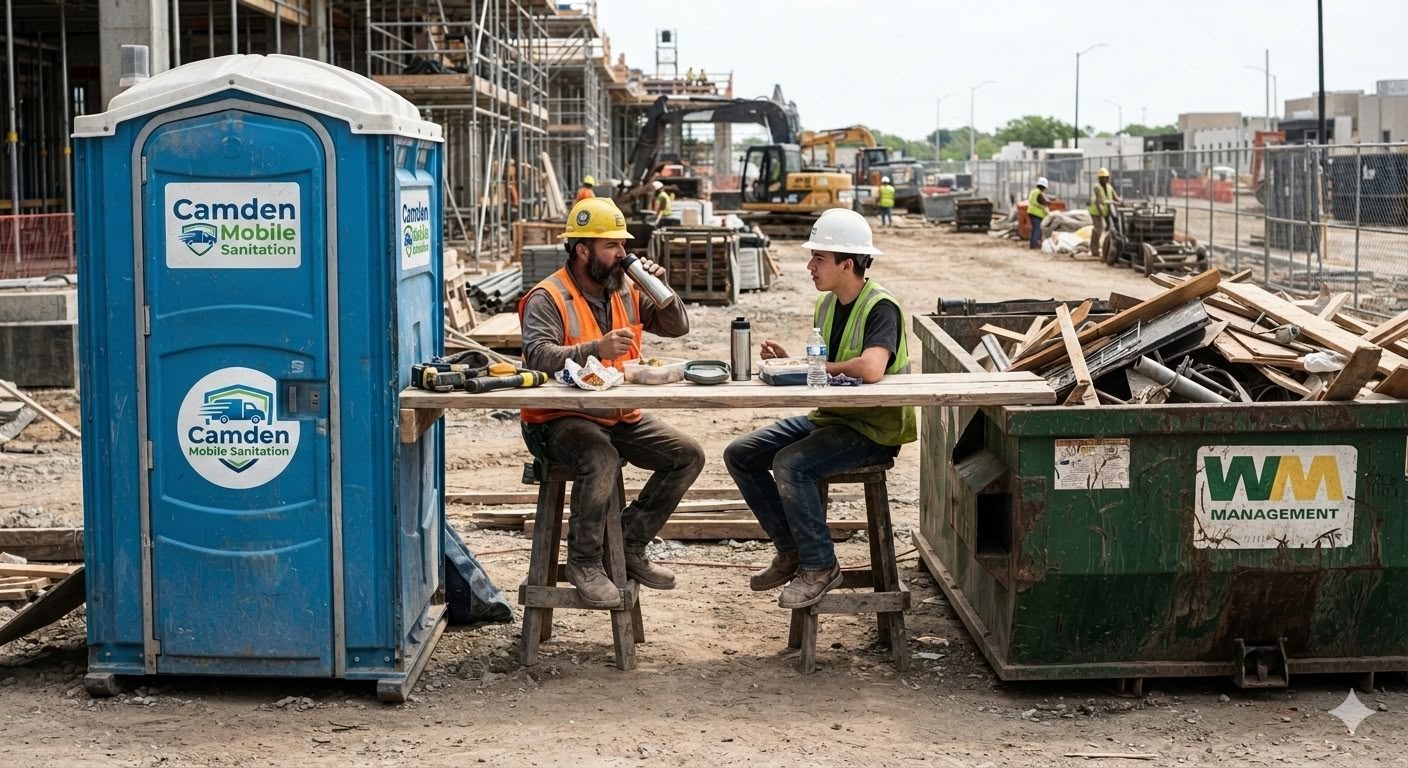 Construction Site Portable Toilets from Skokie Mobile Restrooms