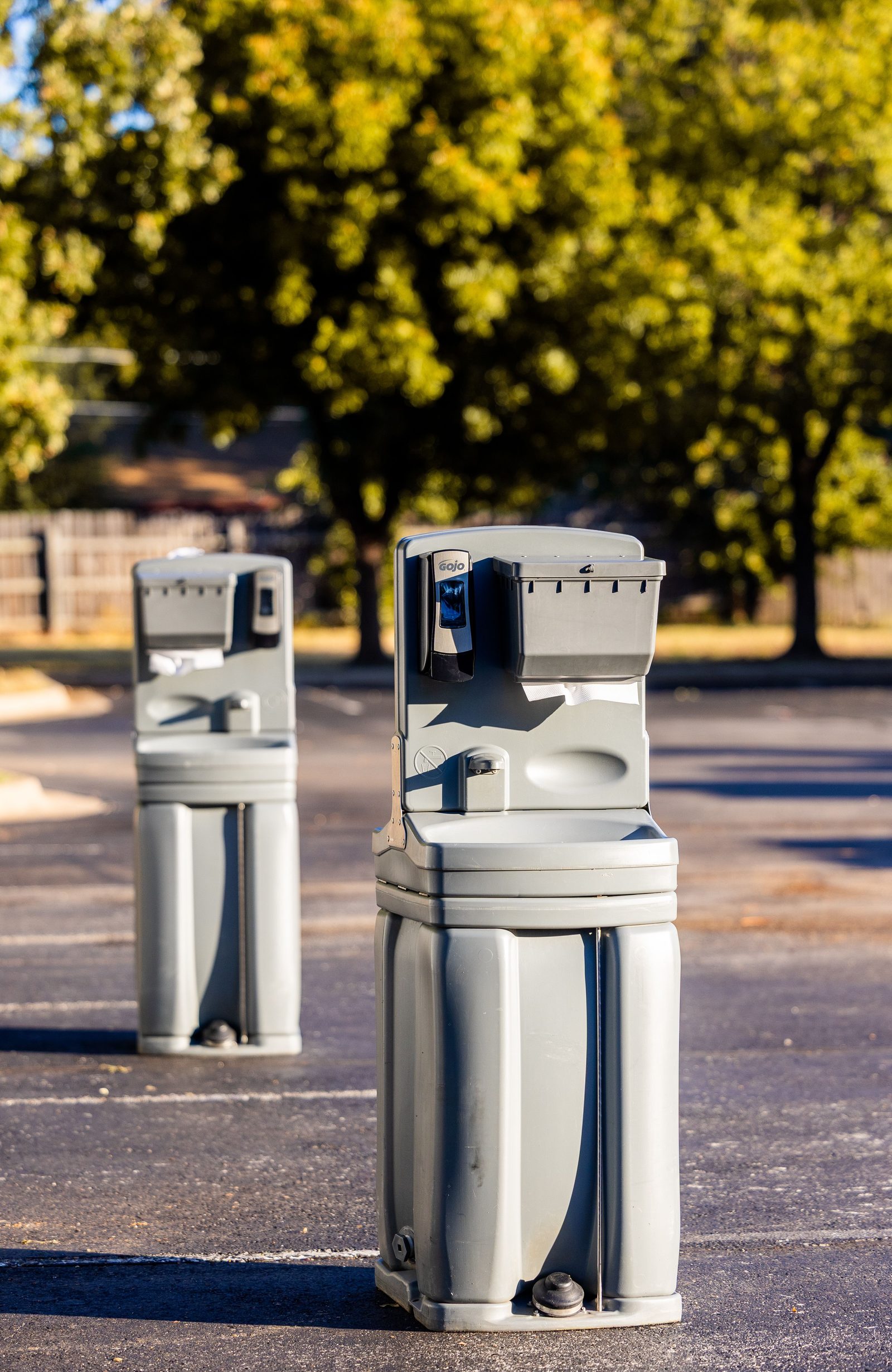 Stainless steel standalone hand-wash stations